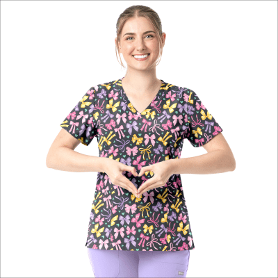 POLERA CLINICA MUJER ESTAMPADA MAEVN 1797 RBOH