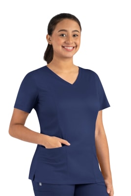 POLERA CLINICA ENFERMERA MUJER AZUL MARINO MATRIX - 3501
