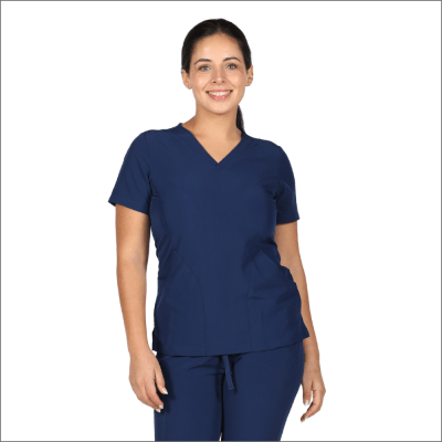 POLERA CLINICA MUJER MATRIX IMPULSE 4510 AZUL MARINO
