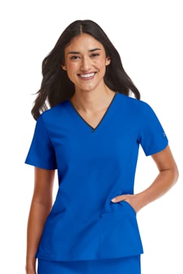 POLERA CLINICA MUJER MATRIX IMPULSE 4510 AZUL REY