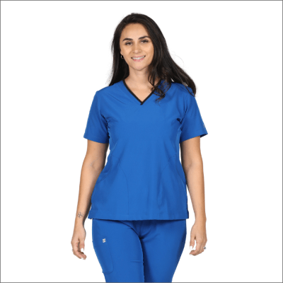 POLERA CLINICA MUJER MATRIX IMPULSE 4510 AZUL REY