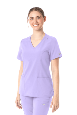 POLERA CLINICA MUJER MOMENTUM 5001 LILA