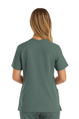 POLERA CLINICA MUJER MOMENTUM 5001 VERDE MUSGO