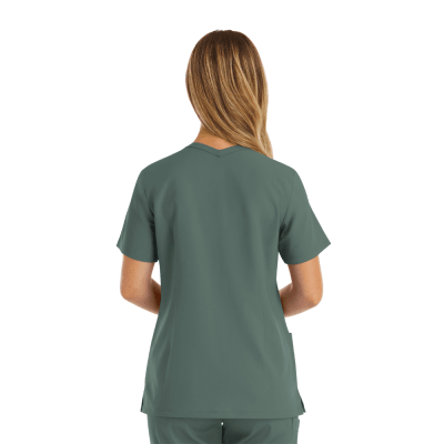 POLERA CLINICA MUJER MOMENTUM 5001 VERDE MUSGO