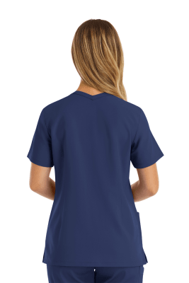 POLERA CLINICA MUJER MOMENTUM 5001 AZUL MARINO