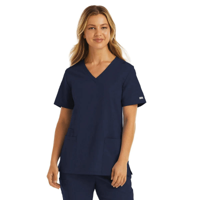POLERA CLINICA MUJER MOMENTUM 5001 AZUL MARINO