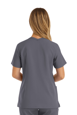 POLERA CLINICA MUJER MOMENTUM 5001 GRIS OSCURO