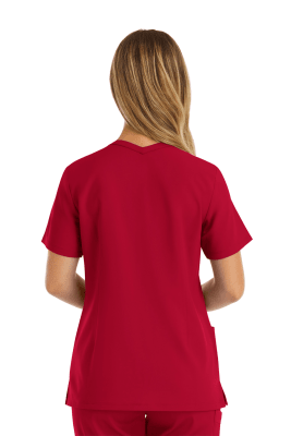 POLERA CLINICA MUJER MOMENTUM 5001 ROJA