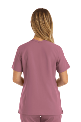 POLERA CLINICA MUJER MOMENTUM 5001 ROSA OSCURO