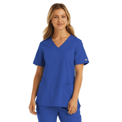 POLERA CLINICA MUJER MOMENTUM 5001 AZUL REY