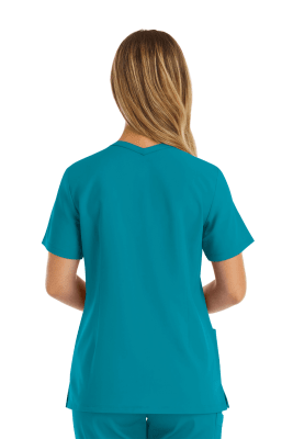 POLERA CLINICA MUJER MOMENTUM 5001 AZUL VERDOSO