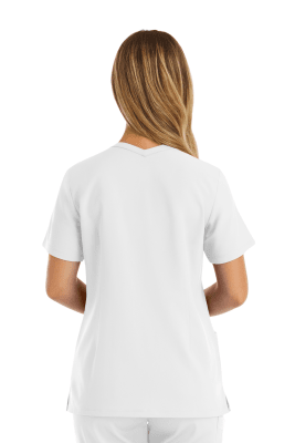 POLERA CLINICA MUJER MOMENTUM 5001 BLANCA