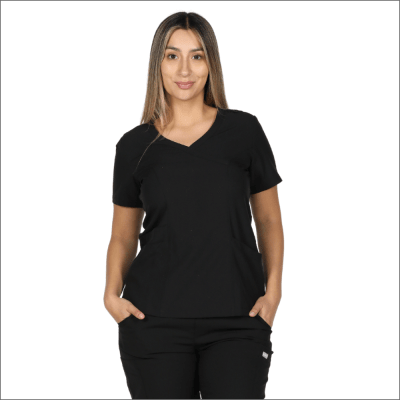 POLERA CLINICA MUJER MOMENTUM 5002 NEGRA