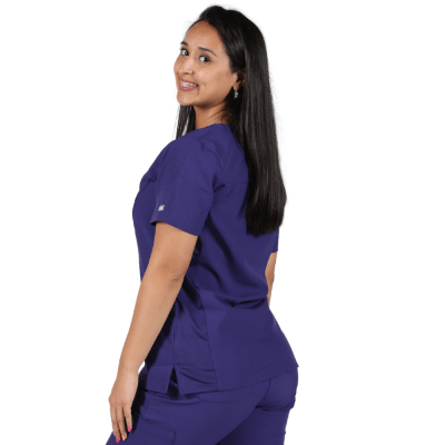 POLERA CLINICA MUJER MOMENTUM 5002 MORADA
