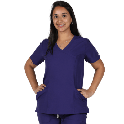 POLERA CLINICA MUJER MOMENTUM 5002 MORADA