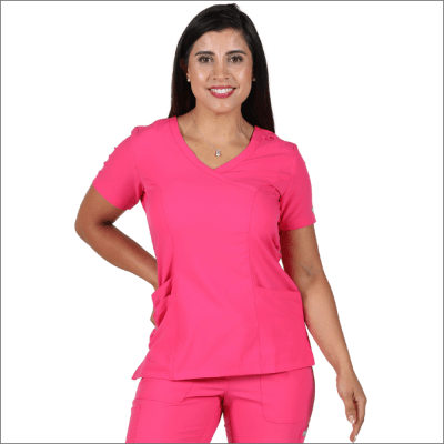 POLERA CLINICA MUJER MOMENTUM 5002 ROSADA