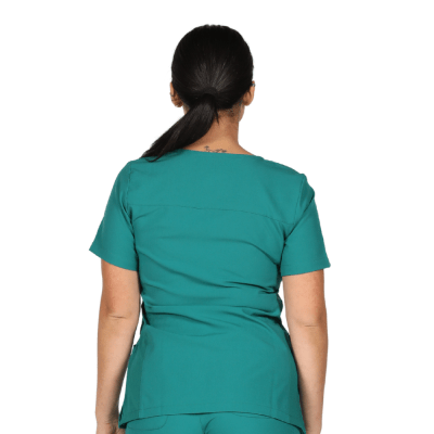 POLERA CLINICA MUJER MOMENTUM 5002 VERDE PABELLON