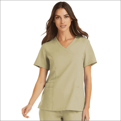 POLERA CLINICA MUJER MOMENTUM 5002 CAFÉ CLARO