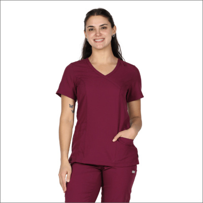 POLERA CLINICA MUJER MOMENTUM 5002 BURDEO