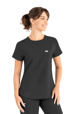 POLERA CLINICA MUJER MOMENTUM 5005 NEGRA