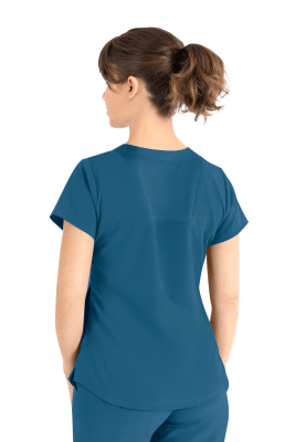 POLERA CLINICA MUJER MOMENTUM 5005 AZUL PETROLEO