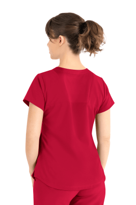 POLERA CLINICA MUJER MOMENTUM 5005 ROJO