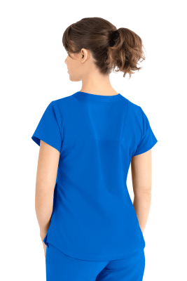 POLERA CLINICA MUJER MOMENTUM 5005 AZUL REY