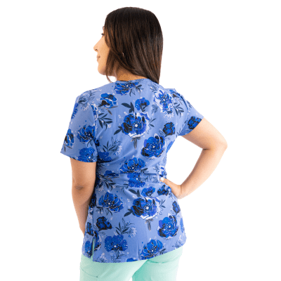POLERA CLINICA MUJER ESTAMPADA GREEN TOWN 500V 1573BL
