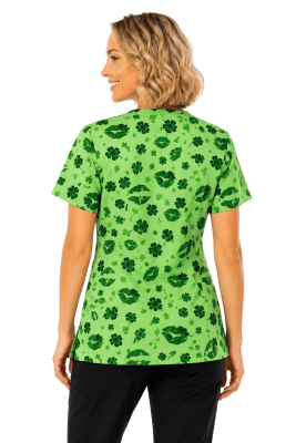 POLERA CLINICA MUJER ESTAMPADA GREEN TOWN 500V 1772GRN