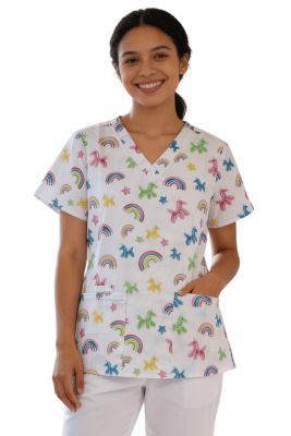 POLERA CLINICA MUJER ESTAMPADA GREEN TOWN 500V 1937