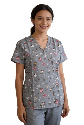 POLERA CLINICA MUJER ESTAMPADA GREEN TOWN 500V 1948