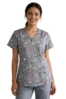 POLERA CLINICA MUJER ESTAMPADA GREEN TOWN 500V 1948