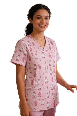POLERA CLINICA MUJER ESTAMPADA GREEN TOWN 500V 1950PK
