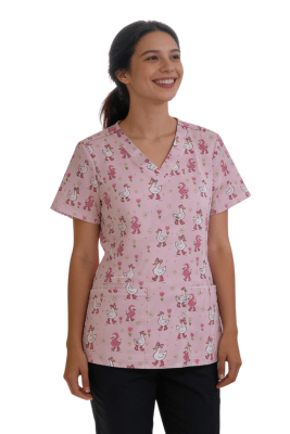 POLERA CLINICA MUJER ESTAMPADA GREEN TOWN 500V 1950PK