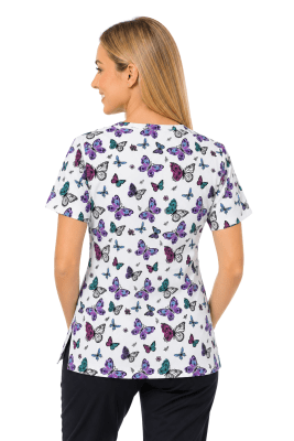 POLERA CLINICA MUJER ESTAMPADA GREEN TOWN 500V 1968