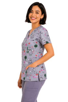 POLERA CLINICA MUJER ESTAMPADA GREEN TOWN 500V 1970GR