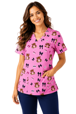 POLERA CLINICA MUJER ESTAMPADA GREEN TOWN 500V 1971PK