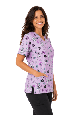 POLERA CLINICA MUJER ESTAMPADA GREEN TOWN 500V 1972