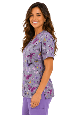 POLERA CLINICA MUJER ESTAMPADA GREEN TOWN 500V 1976