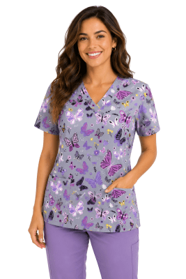 POLERA CLINICA MUJER ESTAMPADA GREEN TOWN 500V 1976
