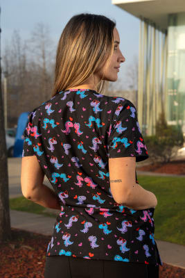 POLERA CLINICA MUJER ESTAMPADA GREEN TOWN 503V 1929BK
