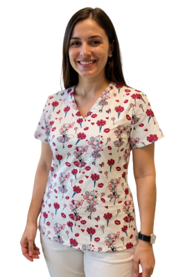 POLERA CLINICA MUJER ESTAMPADA GREEN TOWN 503V 1941