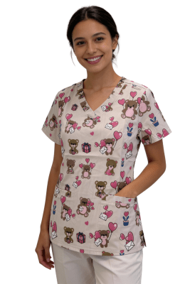 POLERA CLINICA MUJER ESTAMPADA GREEN TOWN 503V 1953