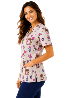 POLERA CLINICA MUJER ESTAMPADA GREEN TOWN 503V 1953