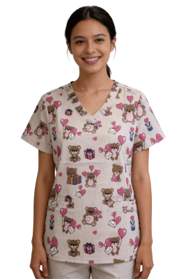 POLERA CLINICA MUJER ESTAMPADA GREEN TOWN 503V 1953