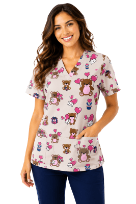 POLERA CLINICA MUJER ESTAMPADA GREEN TOWN 503V 1953