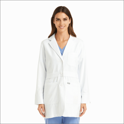 DELANTAL CLINICO MEDIO MOMENTUM  MUJER 5072 BLANCO