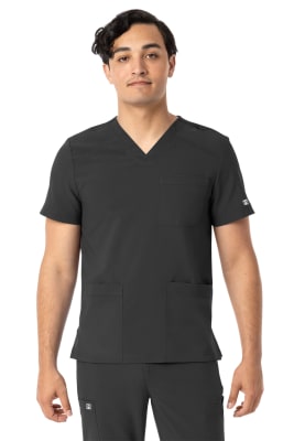 POLERA CLINICA HOMBRE MATRIX 5502 NEGRA
