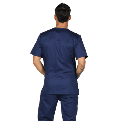 POLERA CLINICA HOMBRE MATRIX 5502 AZUL MARINO