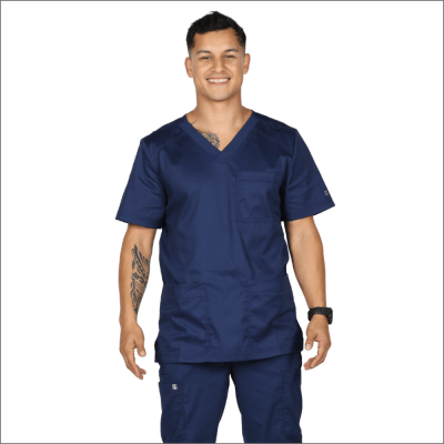 POLERA CLINICA HOMBRE MATRIX 5502 AZUL MARINO